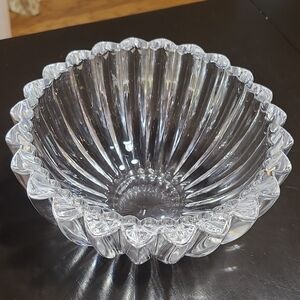 Tiffany & Co. Heart Crystal Bowl 3inx6in